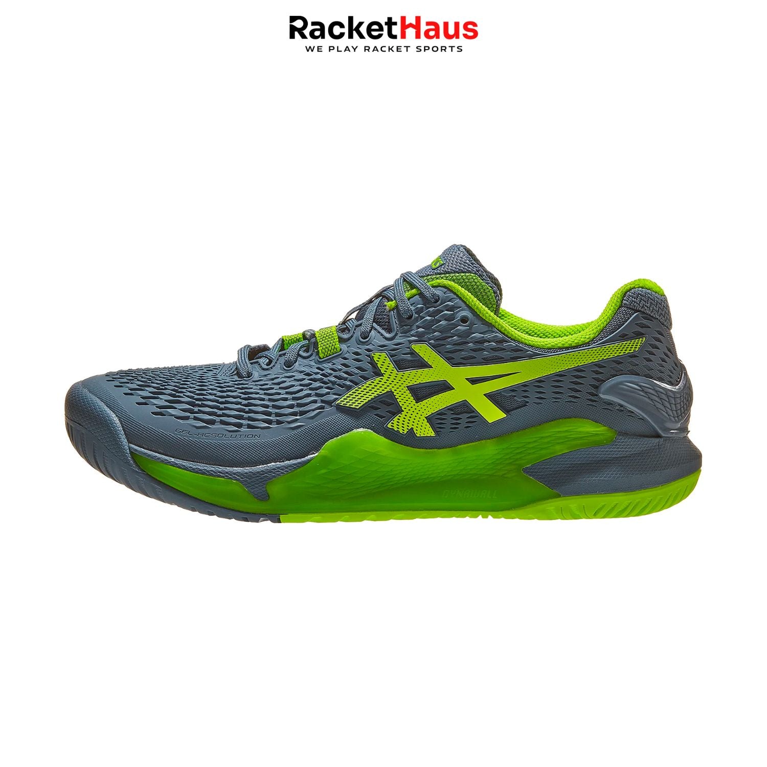 Asics Gel Resolution 9 Steel Blue/Green – RacketHaus