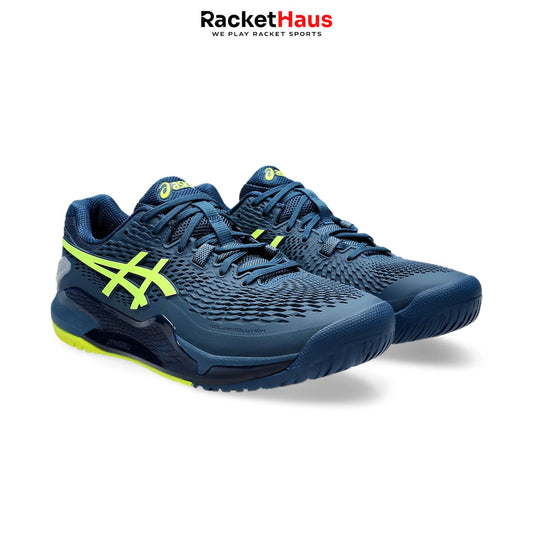 Asics Gel Resolution 9 Mens Mako Blue/Safety Yellow (Wide)